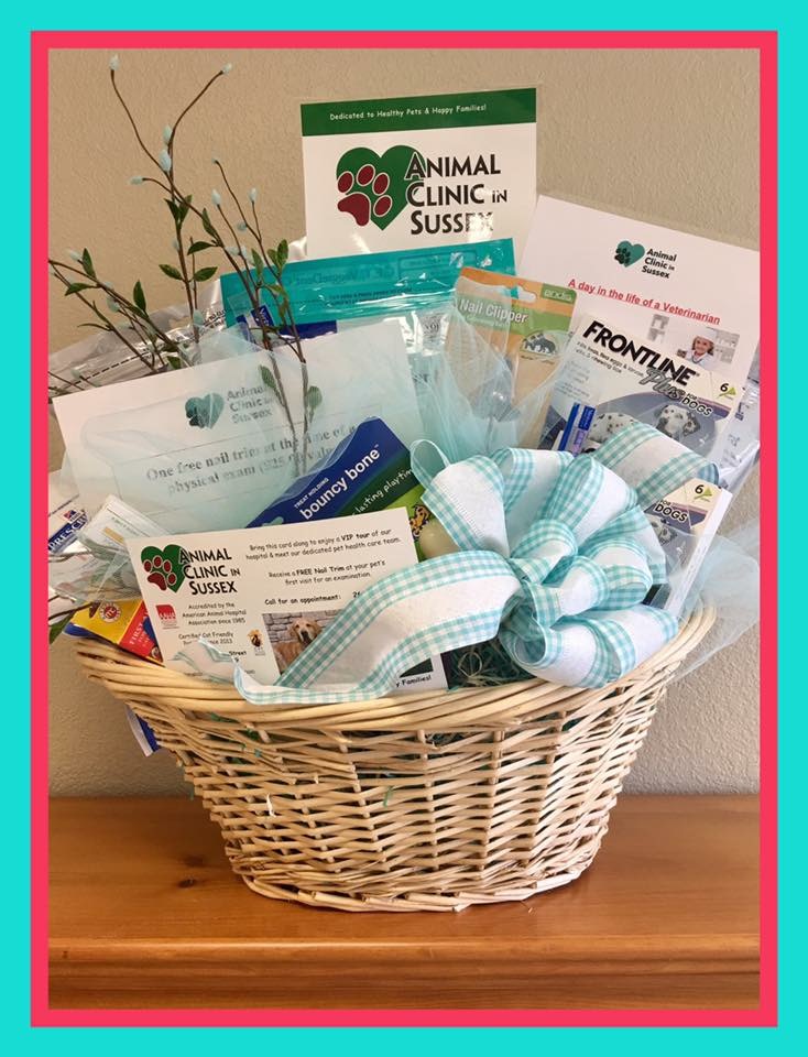 Silent auction basket donated to The Sussex Community's Annual Bunny Lunch